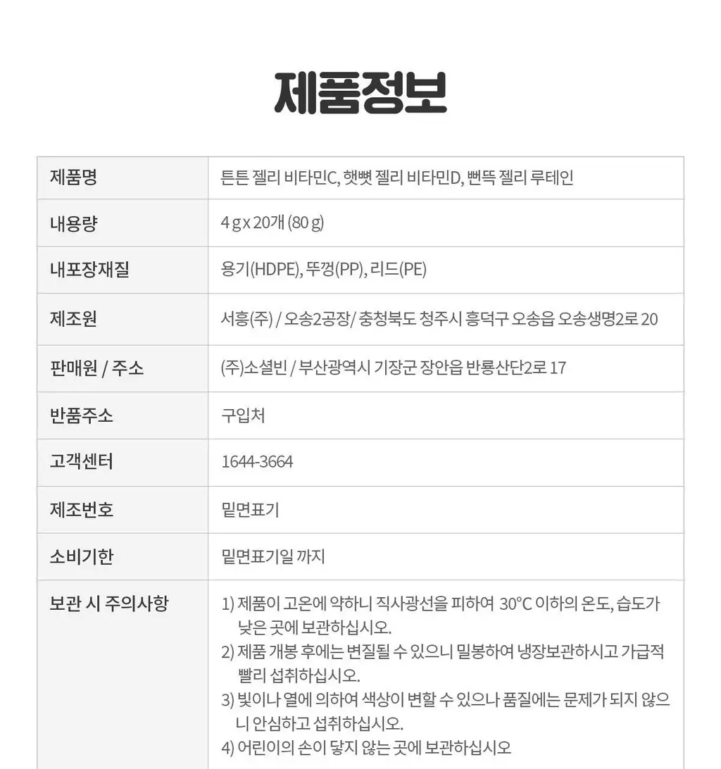 [선물포장]니몸내몸 영양젤리 3종 세트 (비타민C,비타민D,루테인) (1개월분) 상세페이지 48